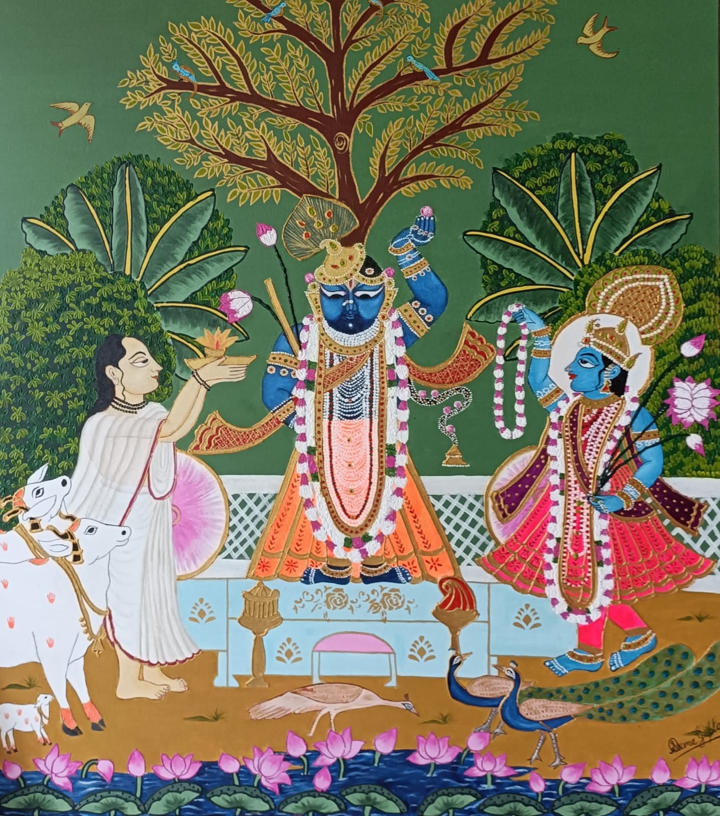 Tree of life with Shree Nathji 36" x 30"